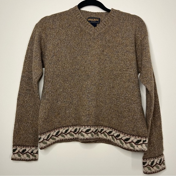 Woolrich Sweaters - VTG WOOLRICH 100% Wool Knit Cozy Nature Cottagecore Winter Vneck Sweater